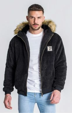 Gianni Kavanagh Pánská Černá Bunda Bronx Sherpa Jacket