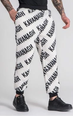 Gianni Kavanagh Pánské Bílé Tepláky Bronx Sherpa Joggers -MIKINY Prodejní prodejna gianni kavanagh panske bile teplaky bronx sherpa joggers 2