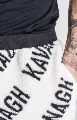 Gianni Kavanagh Pánské Bílé Tepláky Bronx Sherpa Joggers -MIKINY Prodejní prodejna gianni kavanagh panske bile teplaky bronx sherpa joggers 4