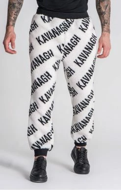 Gianni Kavanagh Pánské Bílé Tepláky Bronx Sherpa Joggers -MIKINY Prodejní prodejna gianni kavanagh panske bile teplaky bronx sherpa joggers 5