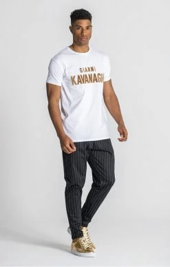 Gianni Kavanagh Pánské Bílé Tričko Brividi -MIKINY Prodejní prodejna gianni kavanagh panske bile tricko brividi 2