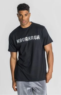 Gianni Kavanagh Pánské Černé Tričko Liberation