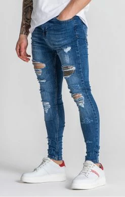 Gianni Kavanagh Pánské Modré Jeany Dark Blue Ride Skinny -MIKINY Prodejní prodejna gianni kavanagh panske modre jeany dark blue moonlight skinny 2