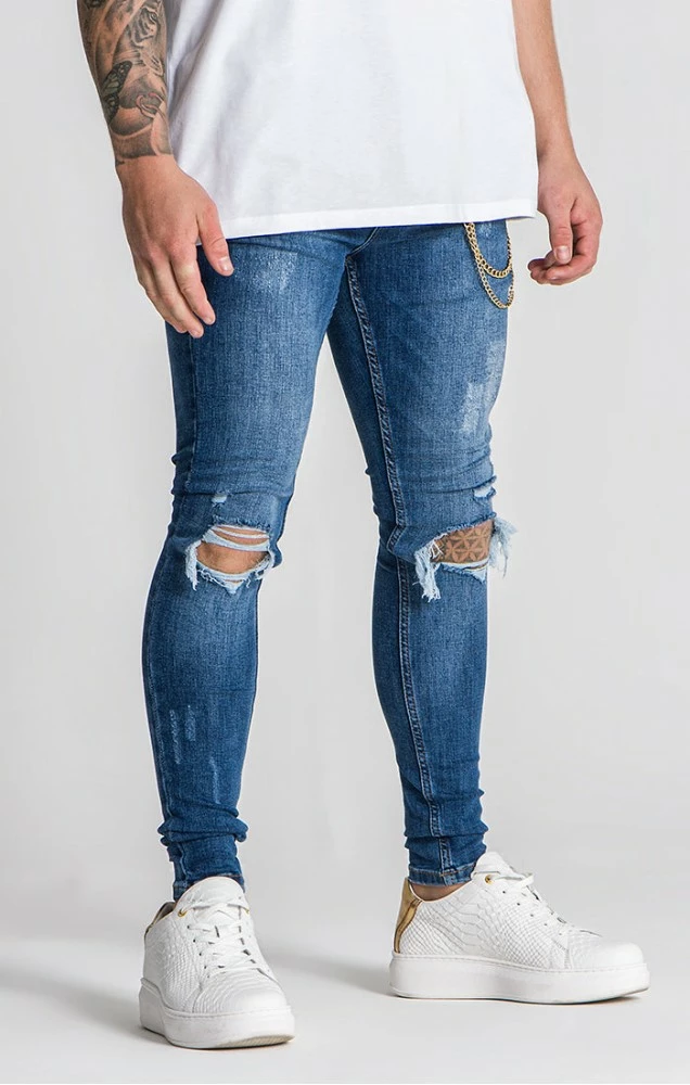 Gianni Kavanagh Pánské Modré Jeany Dark Blue Treasure 3 Gianni Kavanagh Pánské Modré Jeany Dark Blue Treasure – Bild 3