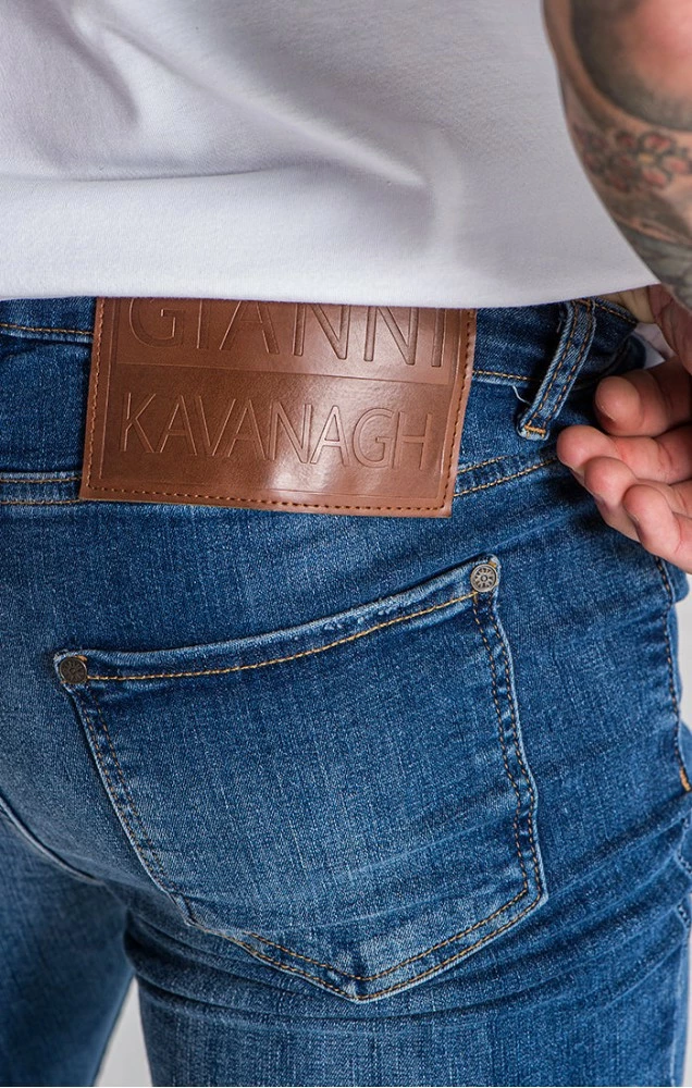 Gianni Kavanagh Pánské Modré Jeany Dark Blue Treasure 6 Gianni Kavanagh Pánské Modré Jeany Dark Blue Treasure – Bild 6