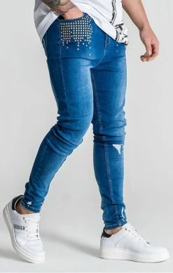 Gianni Kavanagh Pánské Modré Skinny Jeany Astral -MIKINY Prodejní prodejna gianni kavanagh panske modre skinny jeany astral 1 2