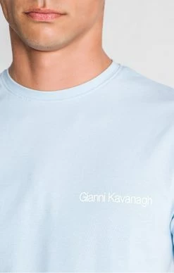 Gianni Kavanagh Pískéví Bílé Tričko -MIKINY Prodejní prodejna gianni kavanagh panske modre tricko essential micro slim 1