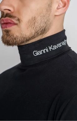 Gianni Kavanagh Pánský Černý Rolák Essence Turtleneck -MIKINY Prodejní prodejna gianni kavanagh pansky cerny rolak essence turtleneck 1