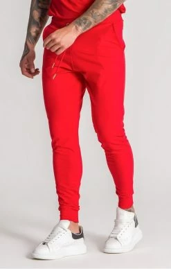 Gianni Kavanagh Červené Tepláky -MIKINY Prodejní prodejna gianni kavanagh red core 20 joggers 2