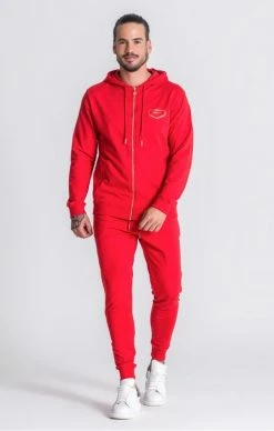 Gianni Kavanagh Červené Tepláky -MIKINY Prodejní prodejna gianni kavanagh red core 20 joggers 5