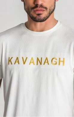 Gianni Kavanagh Béžové Triko -MIKINY Prodejní prodejna gianni kavanagh ribbed core tee 1