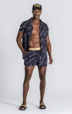 Gianni Kavanagh Černá Košile -MIKINY Prodejní prodejna gianni kavanagh signature hawaiian shirt 2