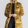 Gianni Kavanagh Zlatá Dámská Zimní Bunda Velvet