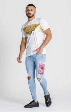 Gianni Kavanagh Pánské Bílé Triko 6 Gianni Kavanagh Pánské Bílé Triko -MIKINY Prodejní prodejna gianni kavanagh white futura puff logo tee 2