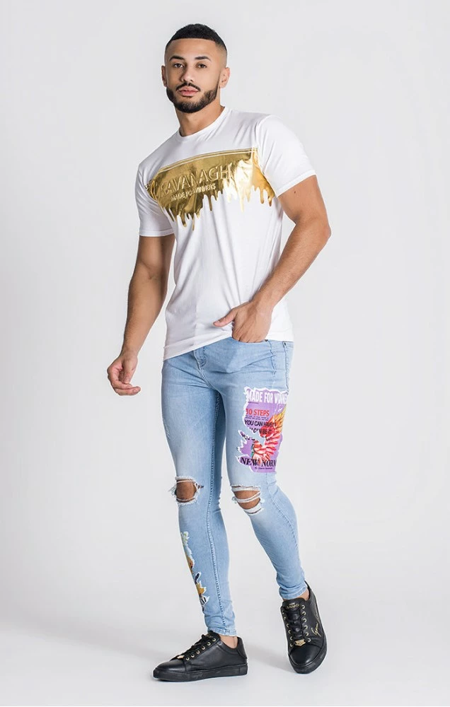 Gianni Kavanagh Pánské Bílé Triko 3 Gianni Kavanagh Pánské Bílé Triko – Bild 3