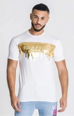 Gianni Kavanagh Pánské Bílé Triko