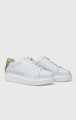 Gianni Kavanagh White Gold Upscale Sneakers
