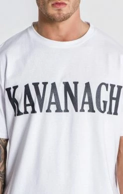 Gianni Kavanagh Pánské Bílé Oversized Triko -MIKINY Prodejní prodejna gianni kavanagh white kavanagh oversized tee 1