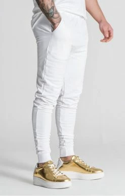 Gianni Kavanagh Pánské Bílé Tepláky Mirror -MIKINY Prodejní prodejna gianni kavanagh white mirror joggers 3