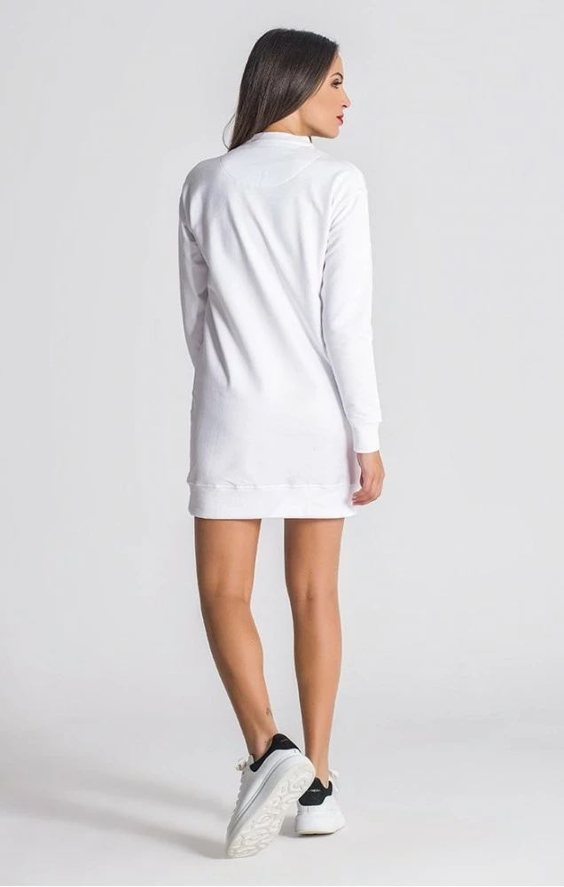 Gianni Kavanagh White Mystic Reflection Sweater Dress 4 Gianni Kavanagh White Mystic Reflection Sweater Dress – Bild 4