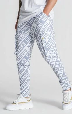 Gianni Kavanagh Pánske BíloŠedé Tepláky -MIKINY Prodejní prodejna gianni kavanagh white unstoppable joggers 1