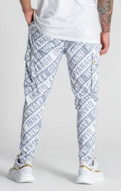 Gianni Kavanagh Pánske BíloŠedé Tepláky -MIKINY Prodejní prodejna gianni kavanagh white unstoppable joggers 3