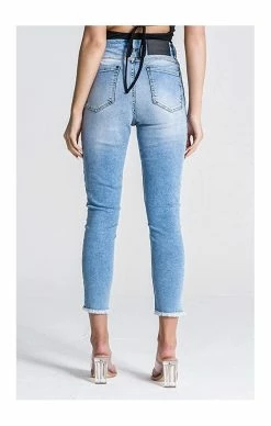 Gianni Kavanagh Dámské Světle Modré Core Skinny Jeany -MIKINY Prodejní prodejna gianni kavanagh women s light blue core skinny jeans 2