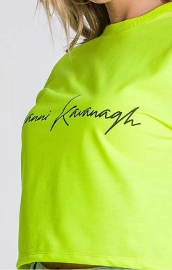Gianni Kavanagh Yellow Neo Signature Cropped Sweater -MIKINY Prodejní prodejna gianni kavanagh yellow neo signature cropped sweater 2