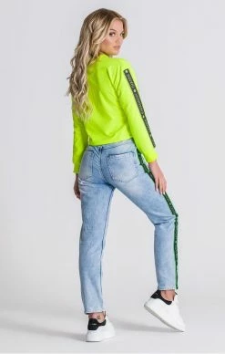 Gianni Kavanagh Yellow Neo Signature Cropped Sweater -MIKINY Prodejní prodejna gianni kavanagh yellow neo signature cropped sweater 3