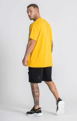 Gianni Kavanagh Pánské Žluté Triko Oversized -MIKINY Prodejní prodejna gianni kavanagh yellow outline oversized tee 3