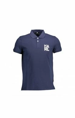 Karl Lagerfeld Pánská Modrá Polokošile