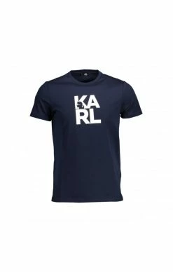 Karl Lagerfeld Pánské Modré Tričko