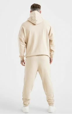 Messi X Sik Silk Pánská Béžová Mikina -MIKINY Prodejní prodejna messi x sik silk beige logo overhead hoodie 4