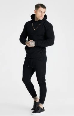 Messi X Sik Silk Černá Pánská Mikina Chain -MIKINY Prodejní prodejna messi x sik silk chain hoodie black 2