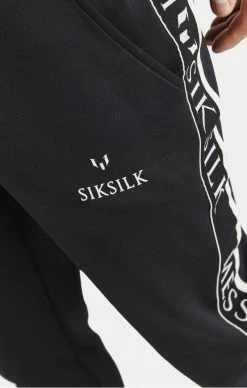 Messi X Sik Silk Černé Tepláky -MIKINY Prodejní prodejna messi x sik silk taped pant black 5
