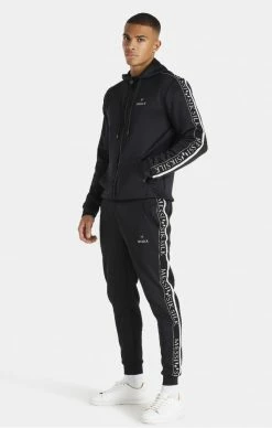 Messi X Sik Silk Černá Pánská Mikina -MIKINY Prodejní prodejna messi x sik silk taped zip hood black 2