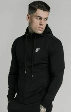 Sik Silk Agility Zip Through Hoodie Black