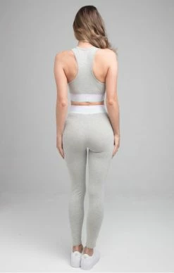 Sik Silk Dámské Šedé Crop Tílko -MIKINY Prodejní prodejna sik silk aurora fade bralette grey marl 3