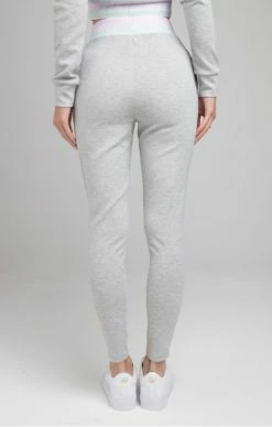 Sik Silk Šedé Dámské Tepláky 6 Sik Silk Šedé Dámské Tepláky -MIKINY Prodejní prodejna sik silk aurora fade track pants grey marl 2