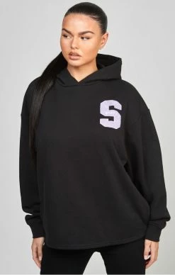Sik Silk Dámská Černá Mikina Longline Varsity