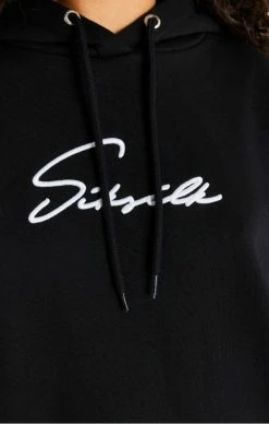 Sik Silk Černé Mikinové Šaty -MIKINY Prodejní prodejna sik silk black oversize hoodie dress 2