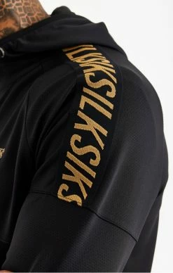 MIKINY Prodejní prodejna -MIKINY Prodejní prodejna sik silk black sports zip through tape hoodie 1