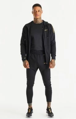 Sik Silk Black Sports Zip Through Tape Hoodie -MIKINY Prodejní prodejna sik silk black sports zip through tape hoodie 2