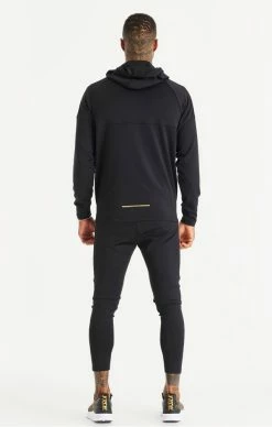 Sik Silk Black Sports Zip Through Tape Hoodie -MIKINY Prodejní prodejna sik silk black sports zip through tape hoodie 4