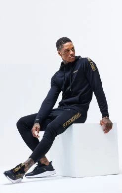 Sik Silk Black Sports Zip Through Tape Hoodie -MIKINY Prodejní prodejna sik silk black sports zip through tape hoodie 7