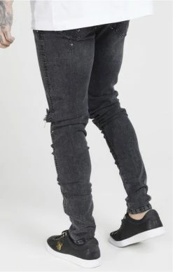 Sik Silk Bust Knee Riot Denims Washed Black 6 Sik Silk Bust Knee Riot Denims Washed Black -MIKINY Prodejní prodejna sik silk bust knee riot denims washed black 2