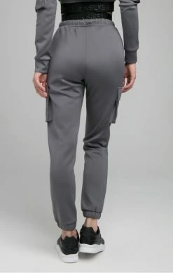 Sik Silk Dámské Šedé Teplákové Kapsáče 6 Sik Silk Dámské Šedé Teplákové Kapsáče -MIKINY Prodejní prodejna sik silk cargo taped track pants 2