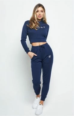 Sik Silk Dámský Tmavěmodrý Crop Top