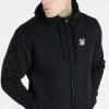 Sik Silk Černá Pánská Mikina Na Zip
