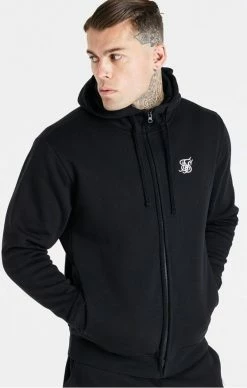 Sik Silk Černá Pánská Mikina Na Zip